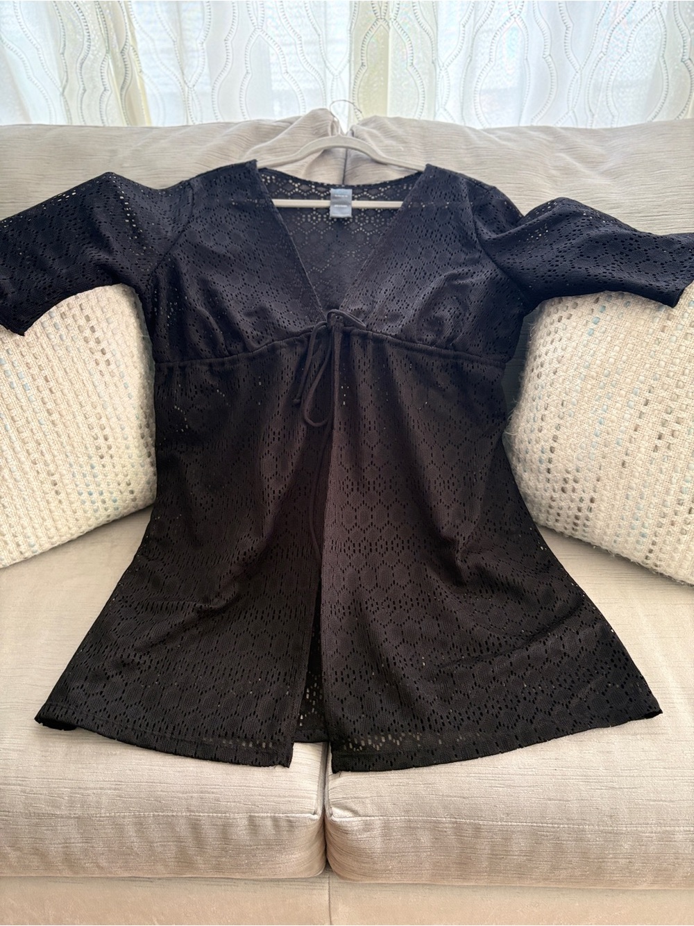 Catalina Black Lace Sleepwear Top